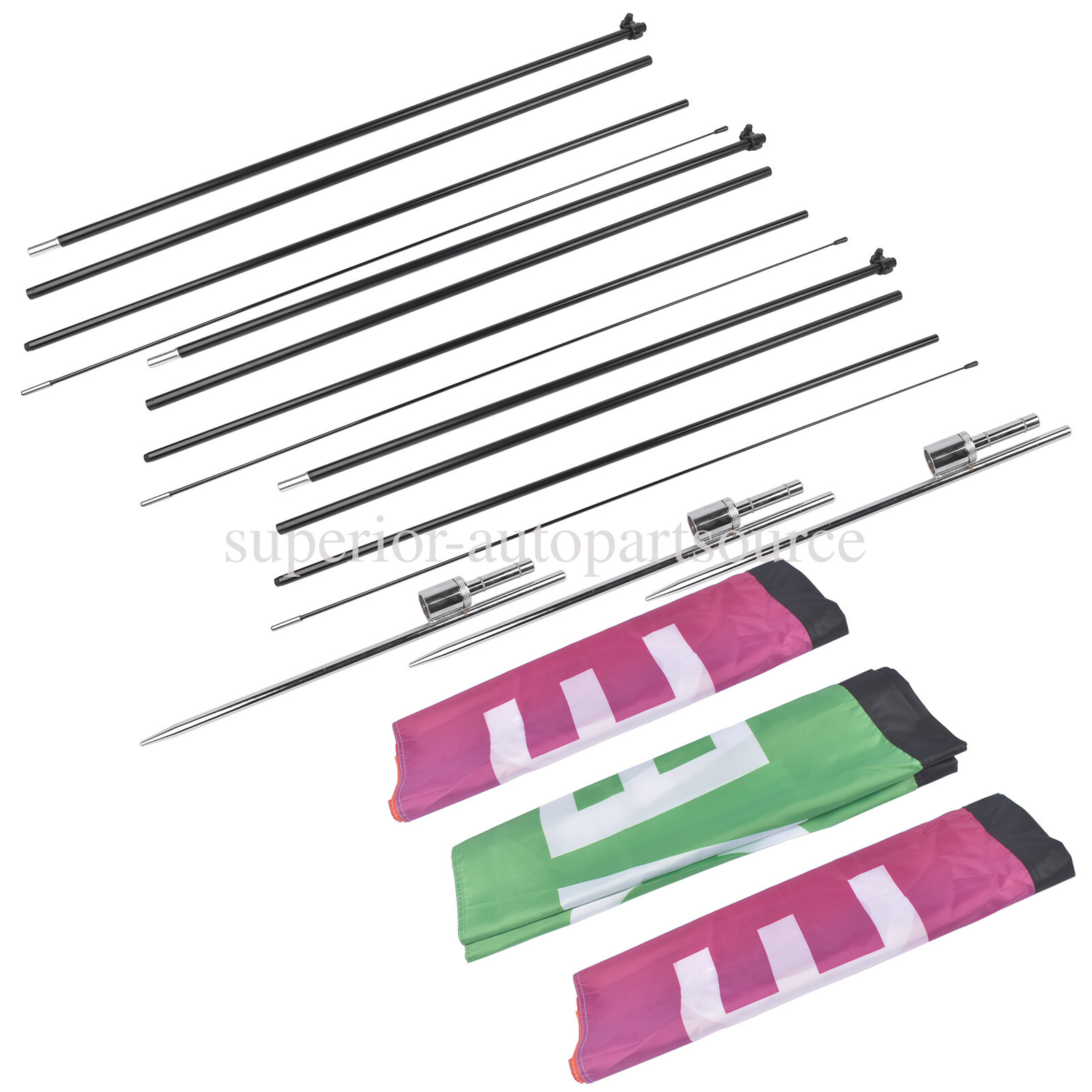 Open Feather Flags w/Pole Kit Durable Stretch Fabric Flag Portable &Convenient