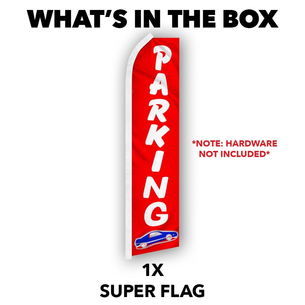 Parking Advertising Swooper Feather Flutter Flag Parking Lot