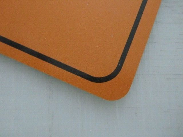 6″x12″ Orange with Black Outline Aluminum Metal Sign Blank