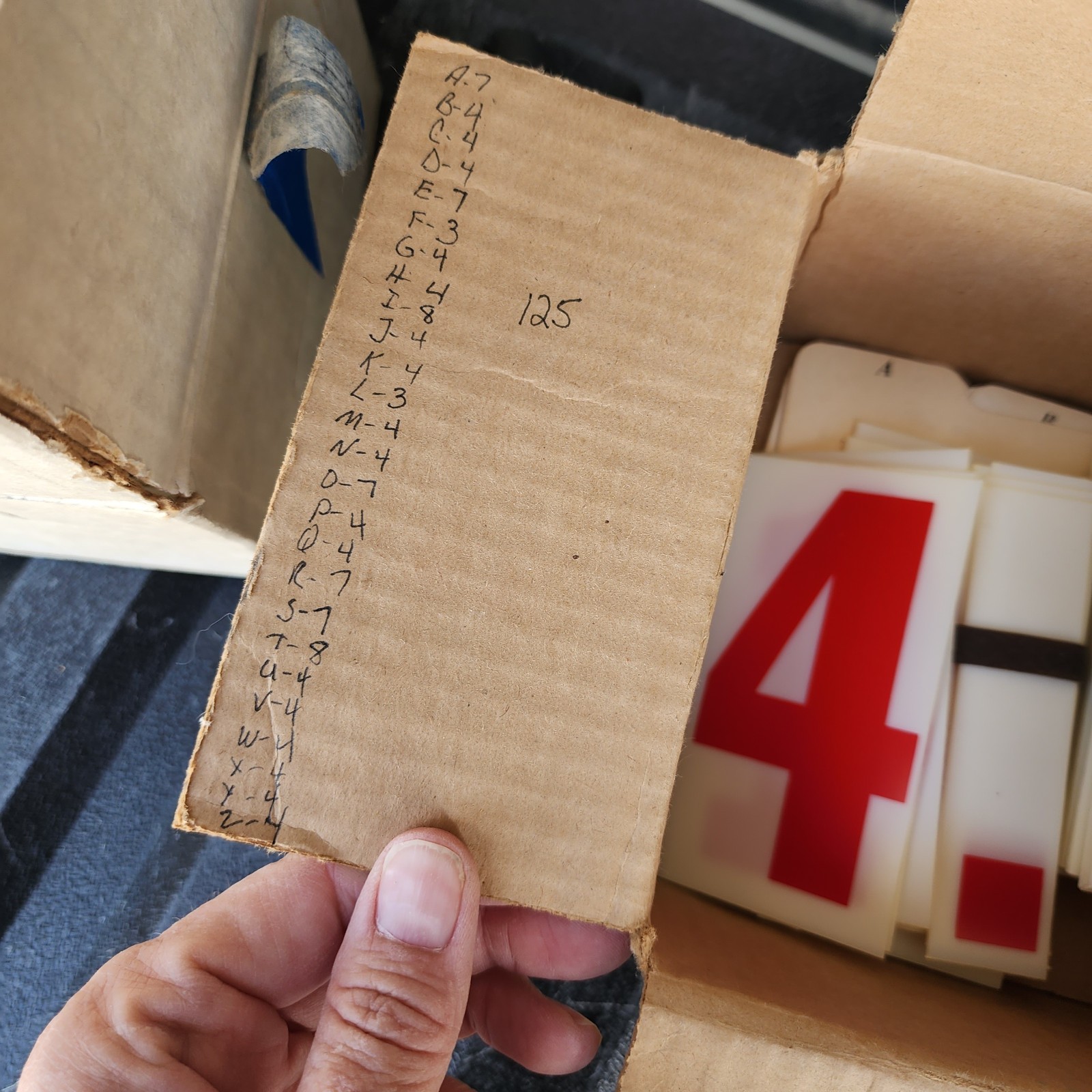 Lot of Plastic Rigid Readerboard Sign Letters & Numbers 3.5 Inch on 4 1/8 inch