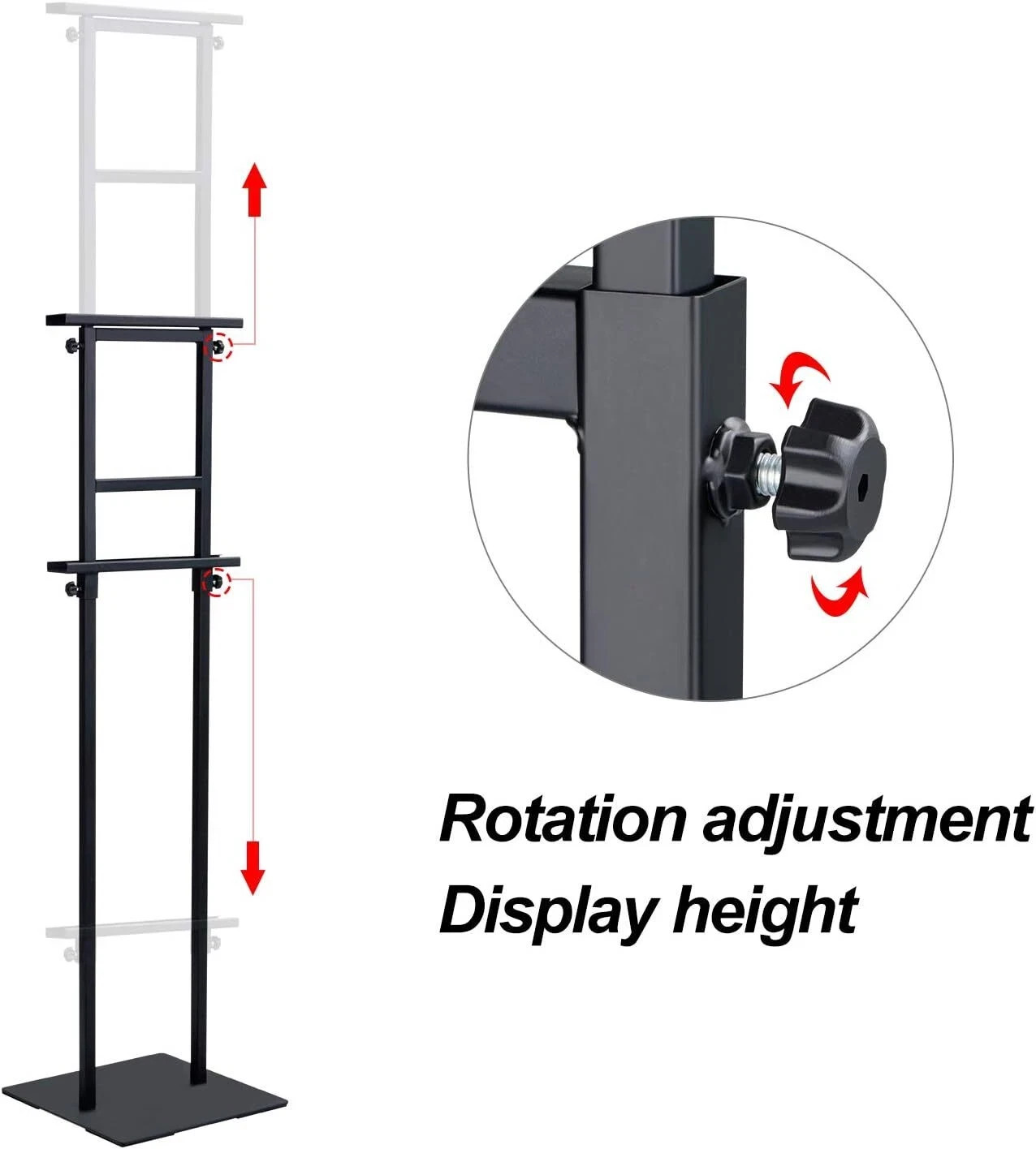 Klvied Heavy Duty Poster Stand with Non-Slip Mat Base, Adjustable Pedestal Si…