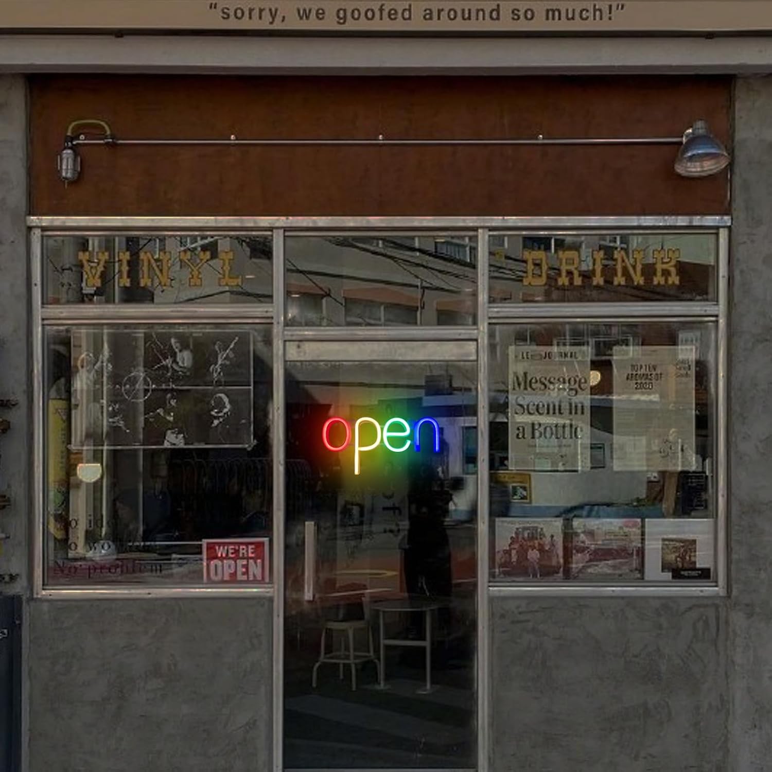 Open LED Neon Signs Light Business Hours Sign,Powered by USB or AAA Batteries Sh