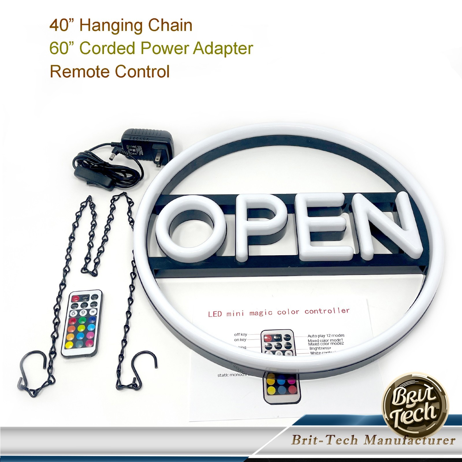 LED Open Sign 16″ Large Neon Bright Light for Business Restaurant Bar Store Shop