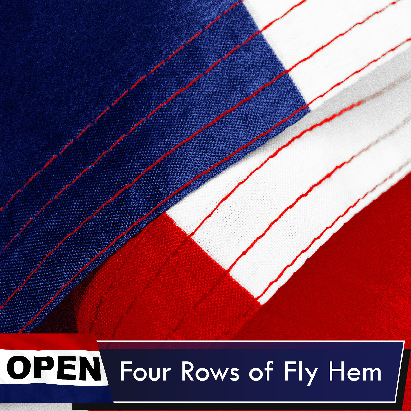 OPEN Flag Red White Blue Store Banner Advertising Pennant Business Sign 3×5