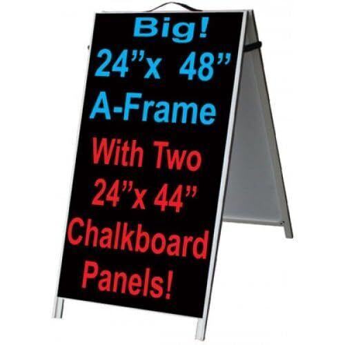 48″ PVC Double Sided A-Frame Sidewalk Sign – Chalkboard