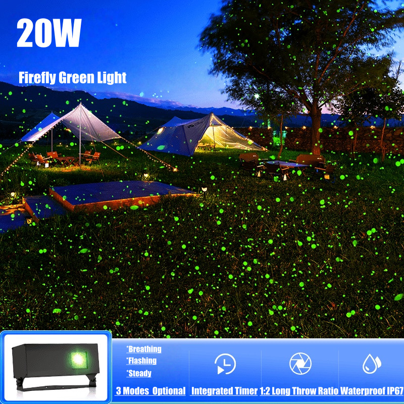 Outdoor Dynamic Firefly Laser Starry Sky Projection Light for Garden Landscape