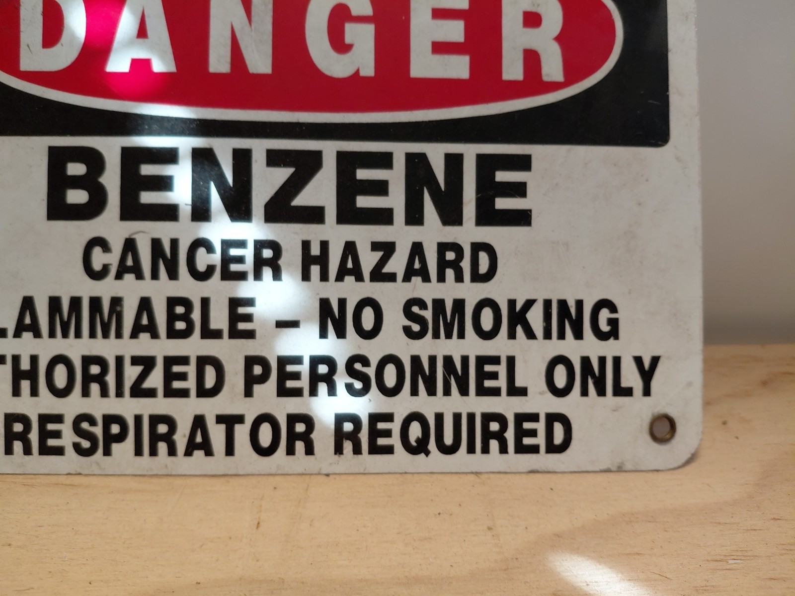 Vintage Danger Sign 10″x7″ Heavy Metal From Industrial Industry Brass Gromets