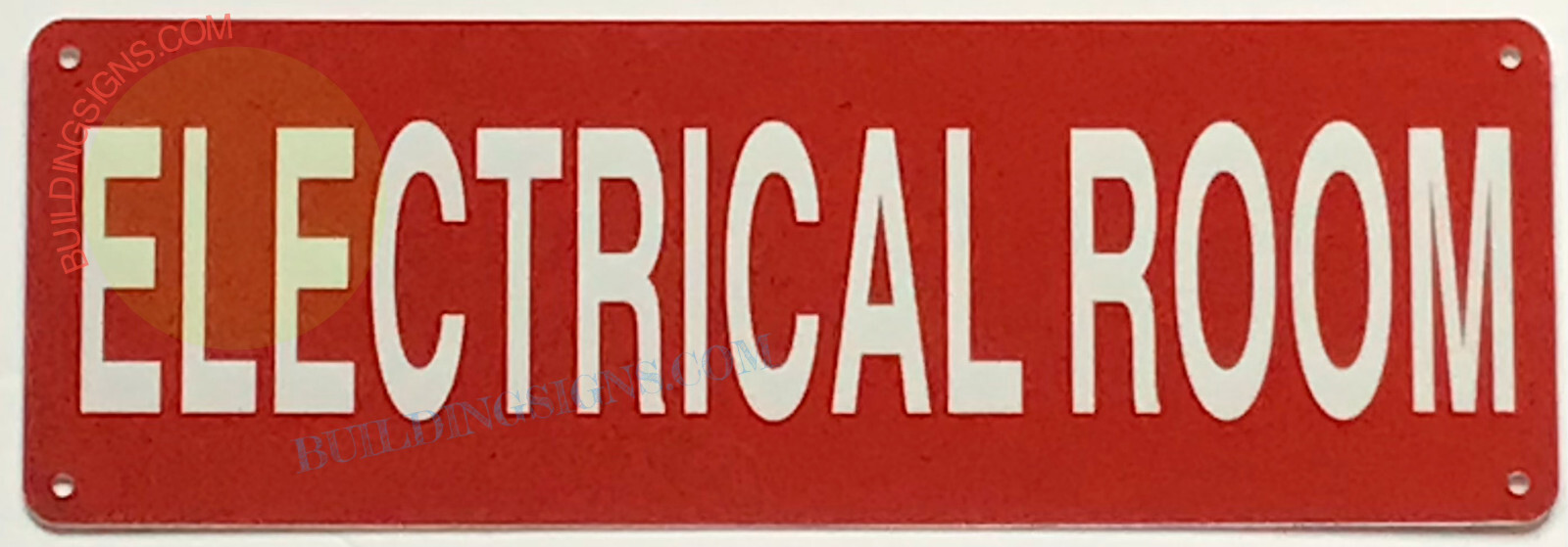 ELECTRICAL ROOM SIGN -(4×12, Red, Aluminum)-REF24-1027