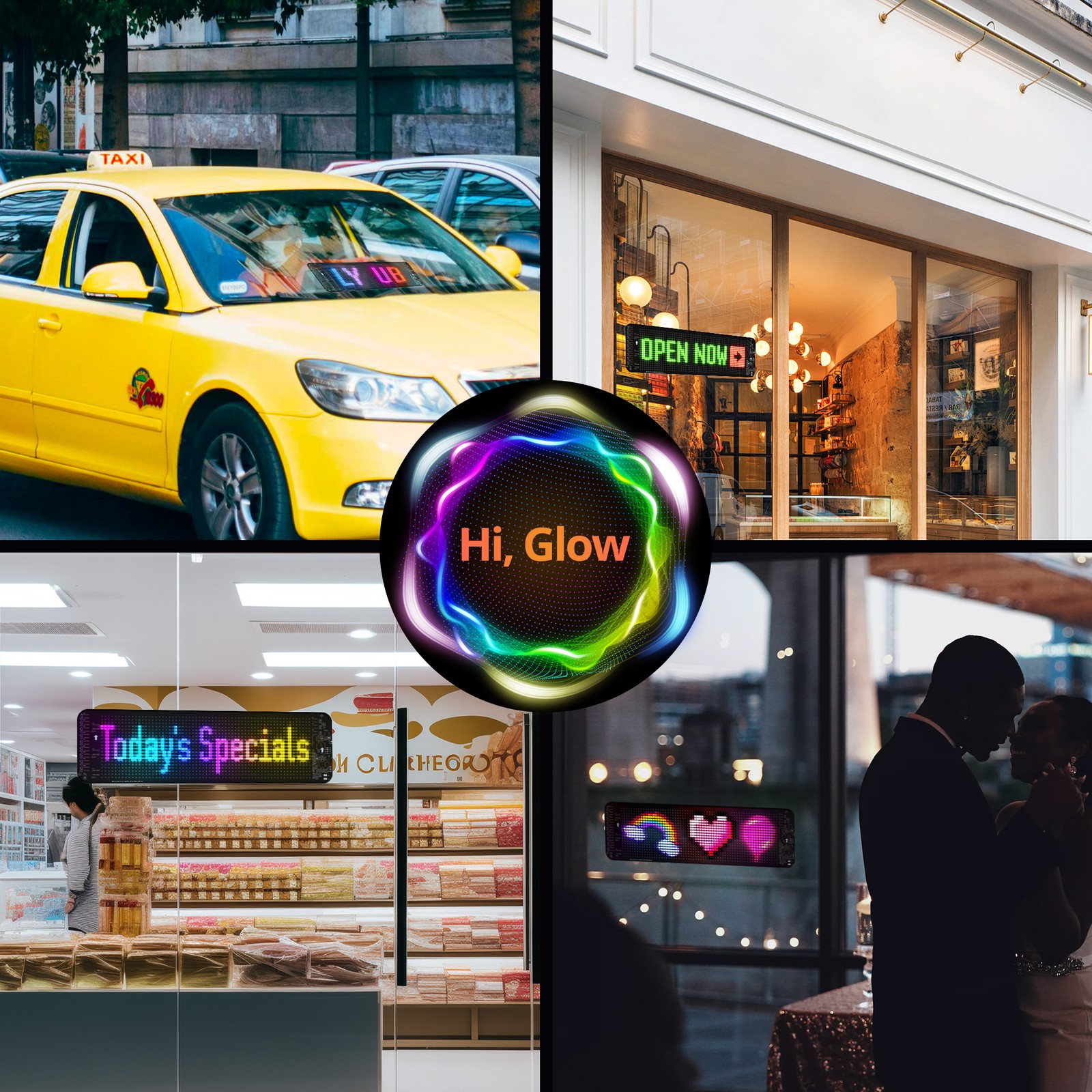 ATOTO 13.7” Car LED Sign Light Programmable AI Voice Command & APP Control