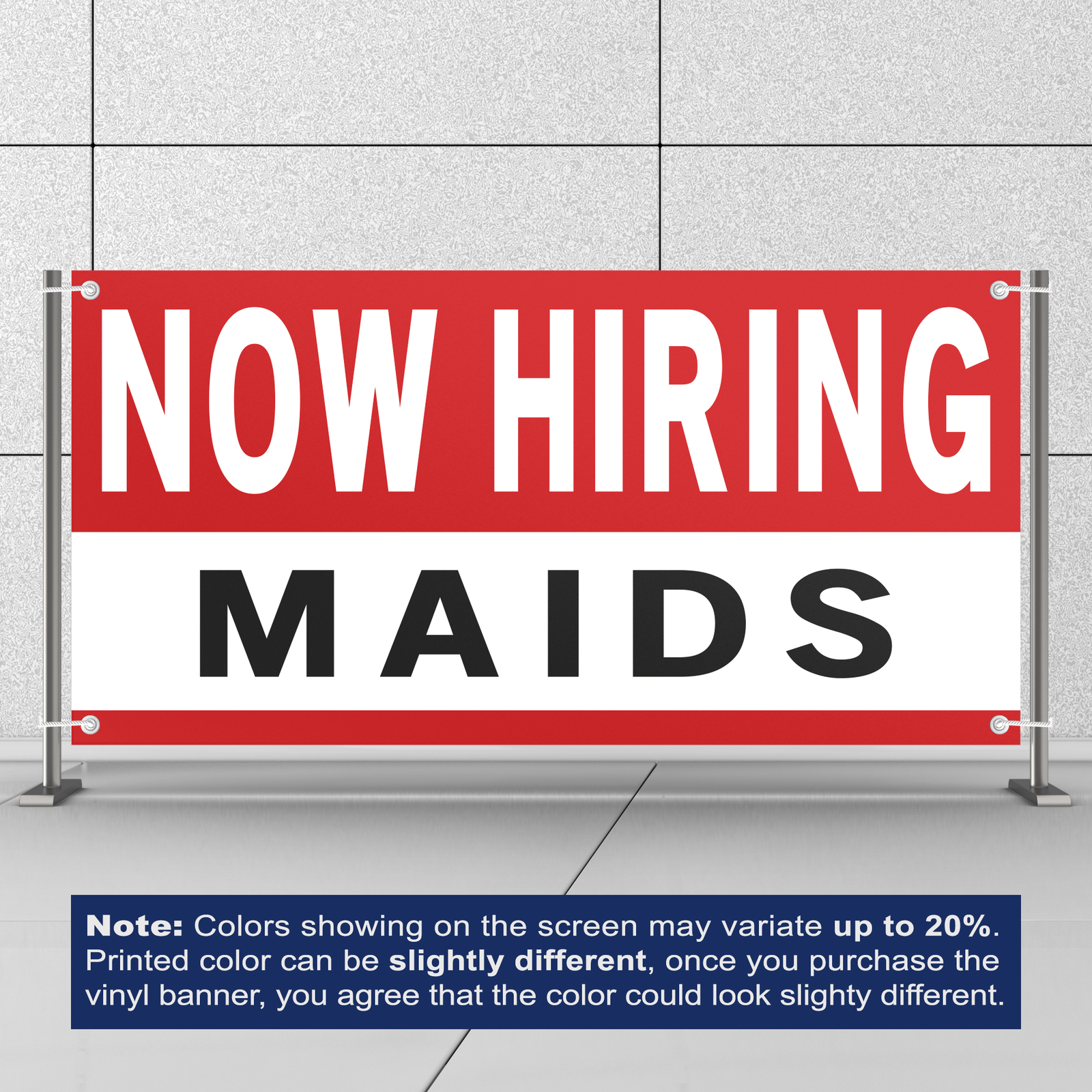 Now Hiring Maids 13 oz Heavy Duty Vinyl Banner House Cleaner Jobs Available Sign