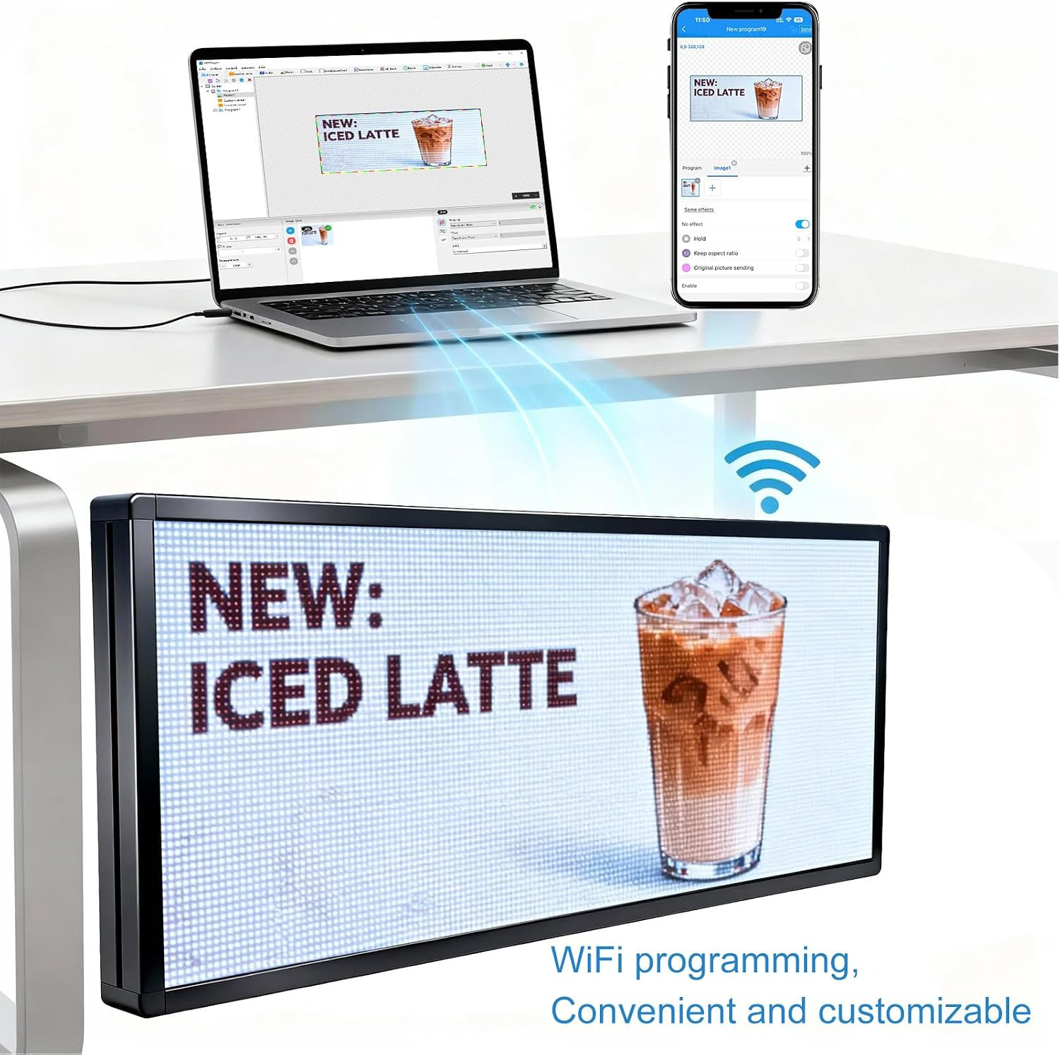 P6(40″ * 17″) Digital Programmable Scrolling Led Sign Scrolling Outdoor for Busi