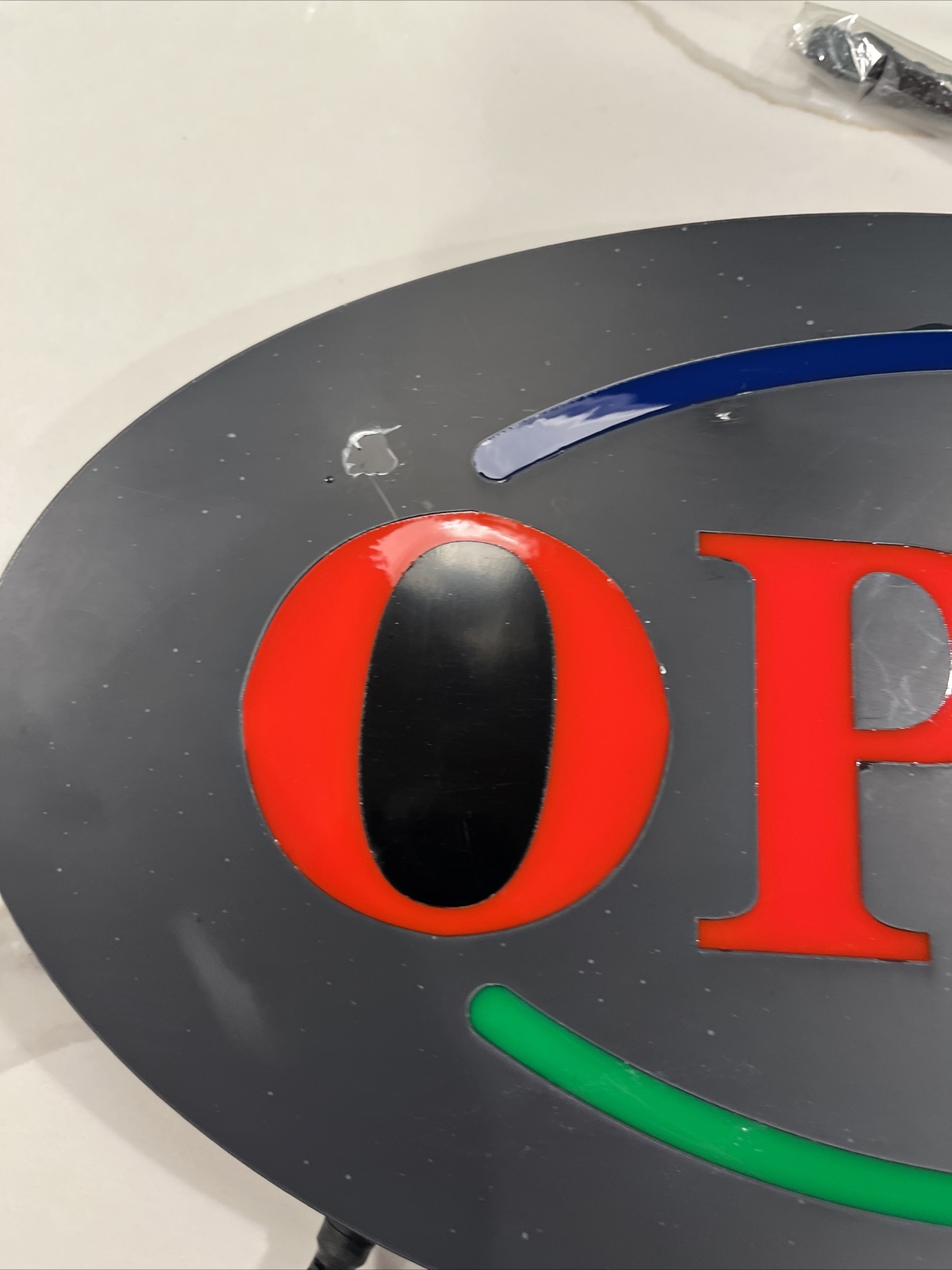 LED Open 17in X 9in Oval Illuminated Sign – Multi-Color- 3 Mode READ See Pics