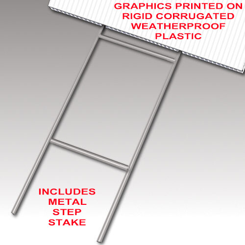 EASY FINANCE 18×24 Yard Sign WITH STAKE Corrugated Bandit BUSINESS DEALERSHIP