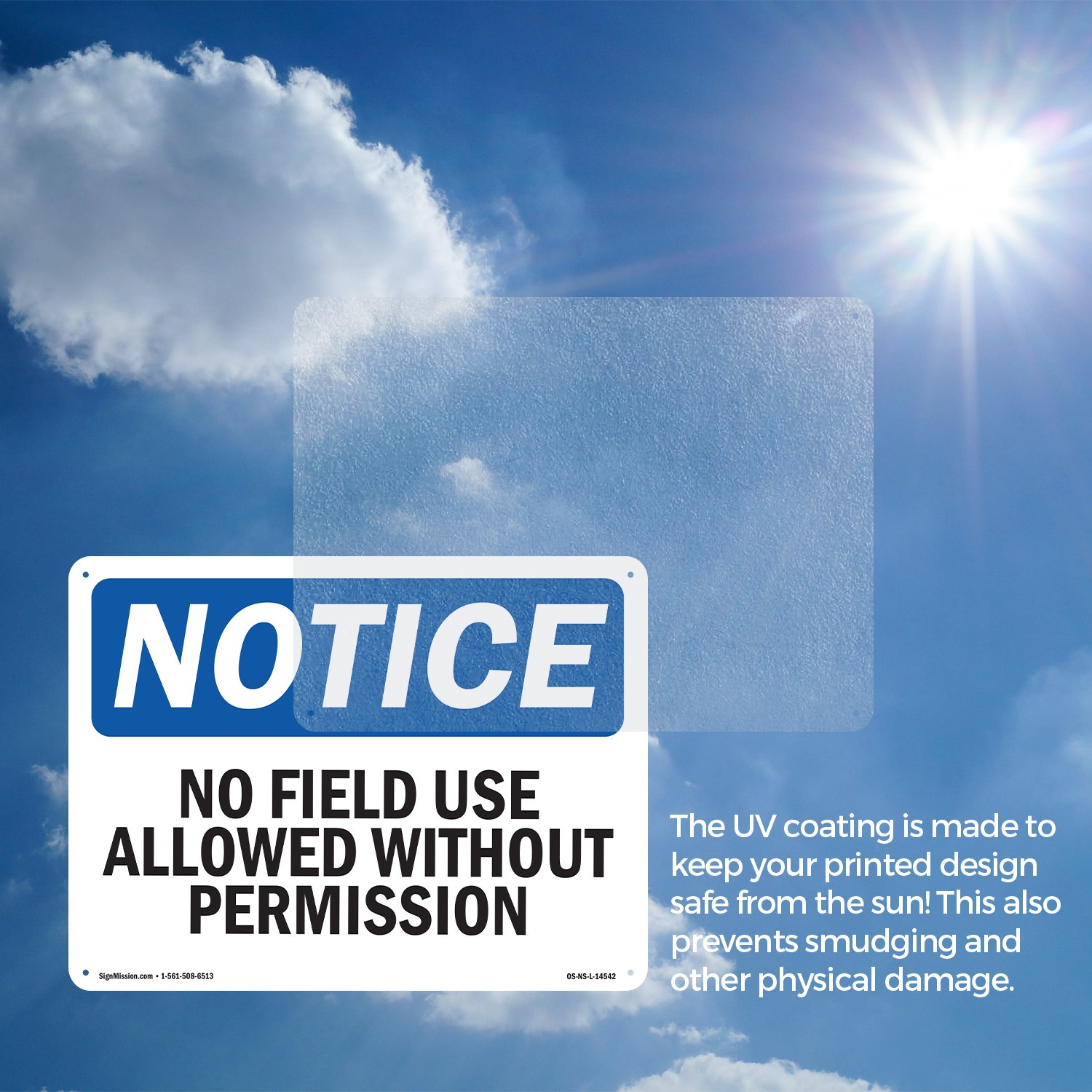 No Field Use Allowed Without Permission OSHA Notice Sign Or Decal – 5 or 10 Pack