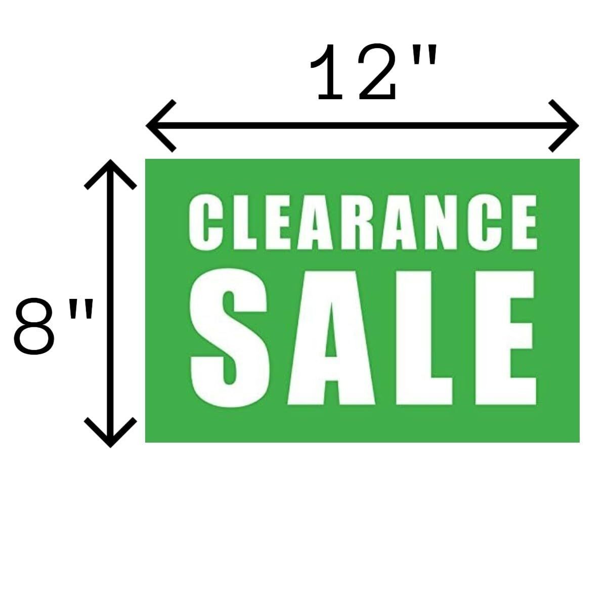 Clearance Sale Business Retail Counter Informational Sign | Plastic | 12″w x 8″h