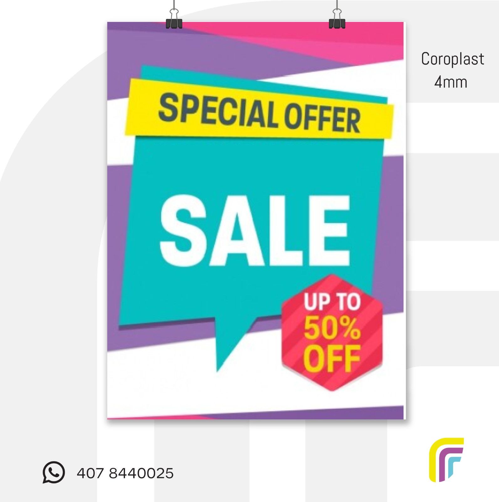 2 Coroplast Signs 4mm 18×24″ – Custom Full Color, 1 Side Print | Outdoor
