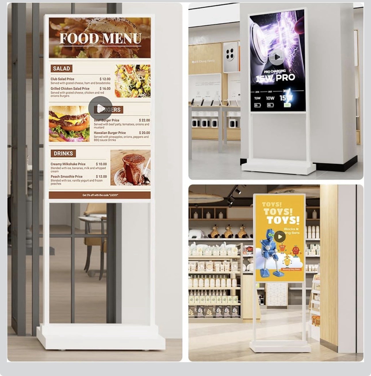 32-inch Digital Signage 2K HD LCD Advertising Display Menu 700 Nits Brightness
