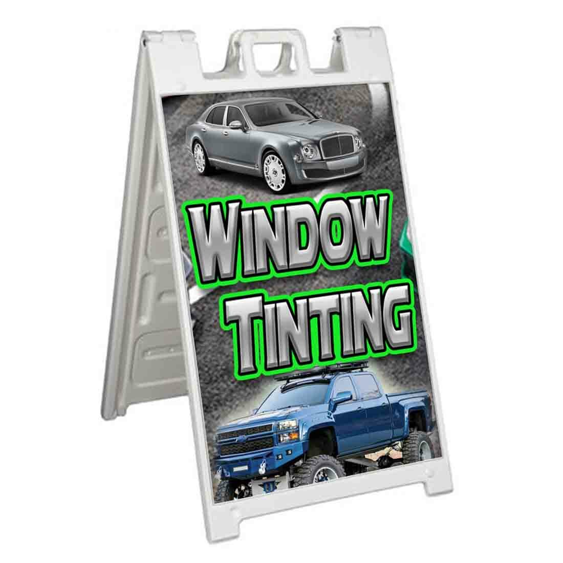 WINDOW TINTING Signicade 24×36 Aframe Sidewalk Sign Banner Decal AUTO HOME