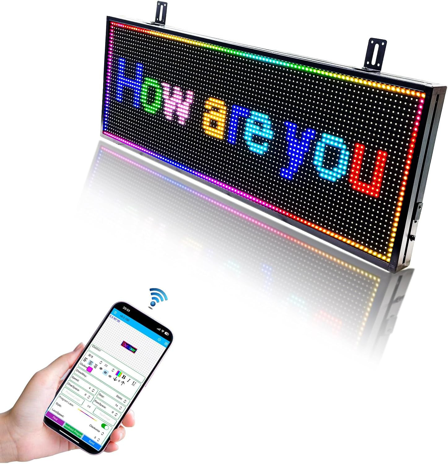 Programmable Scrolling LED Sign Outdoor Signs for Businesses Pantalla LED Para P