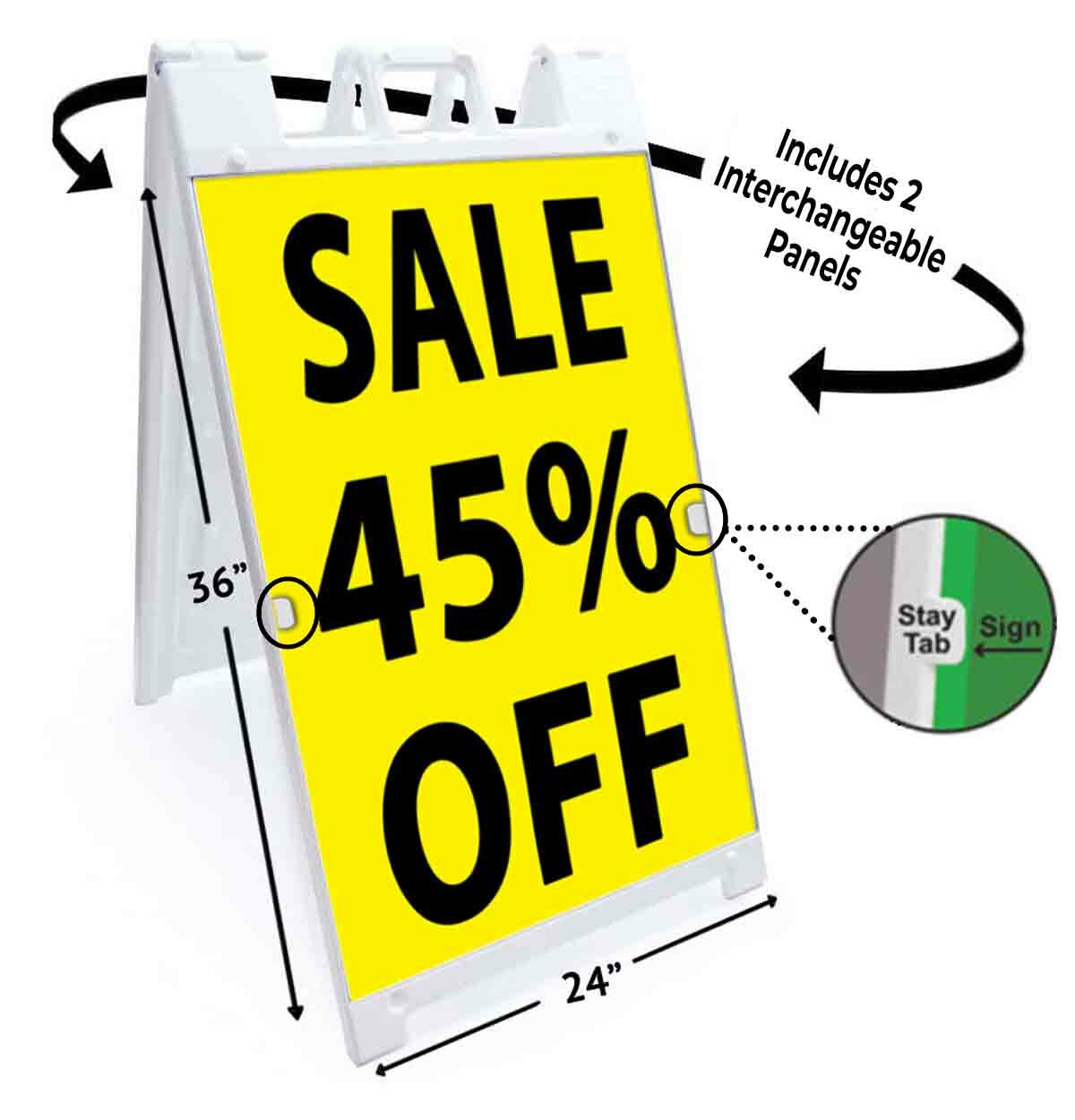 SALE 45% OFF Signicade 24×36 A Frame Sidewalk Sign Double Sided OFFER