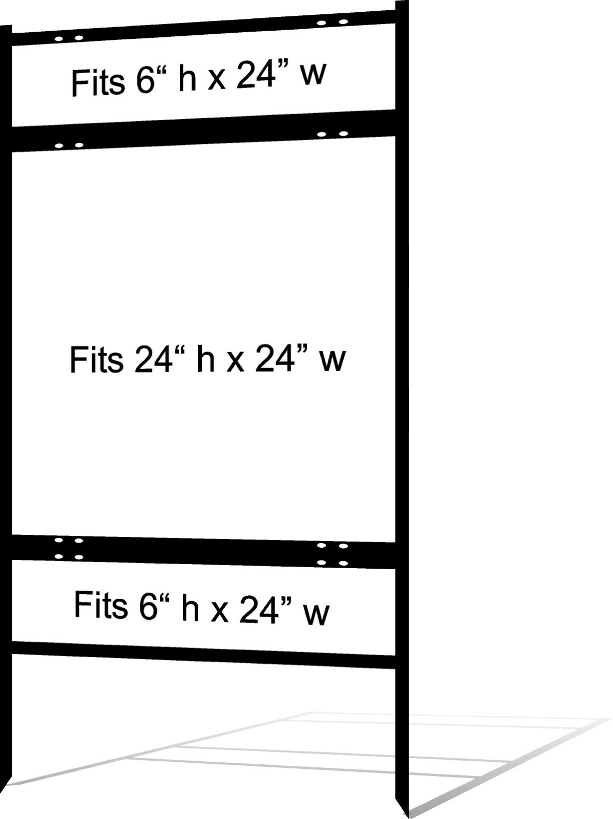 Real Estate Yard Sign Metal Frame, 24 x 24 Slide-In (2) Rider, Black (Pack of 1)