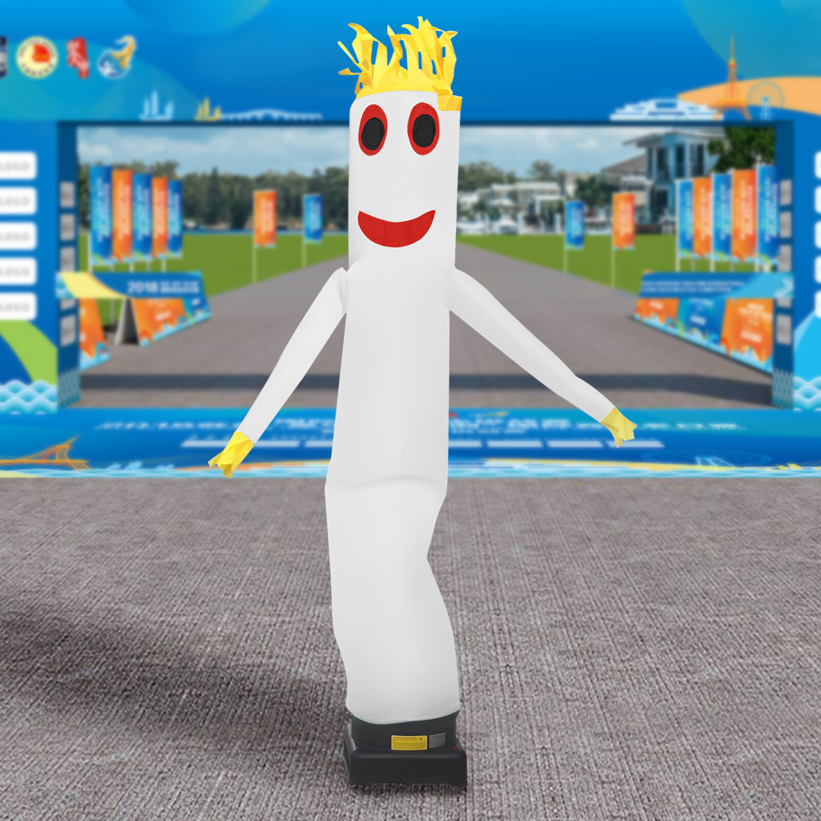 10ft Inflatable Dancing Air Puppet – Free-Standing Promotional Display White