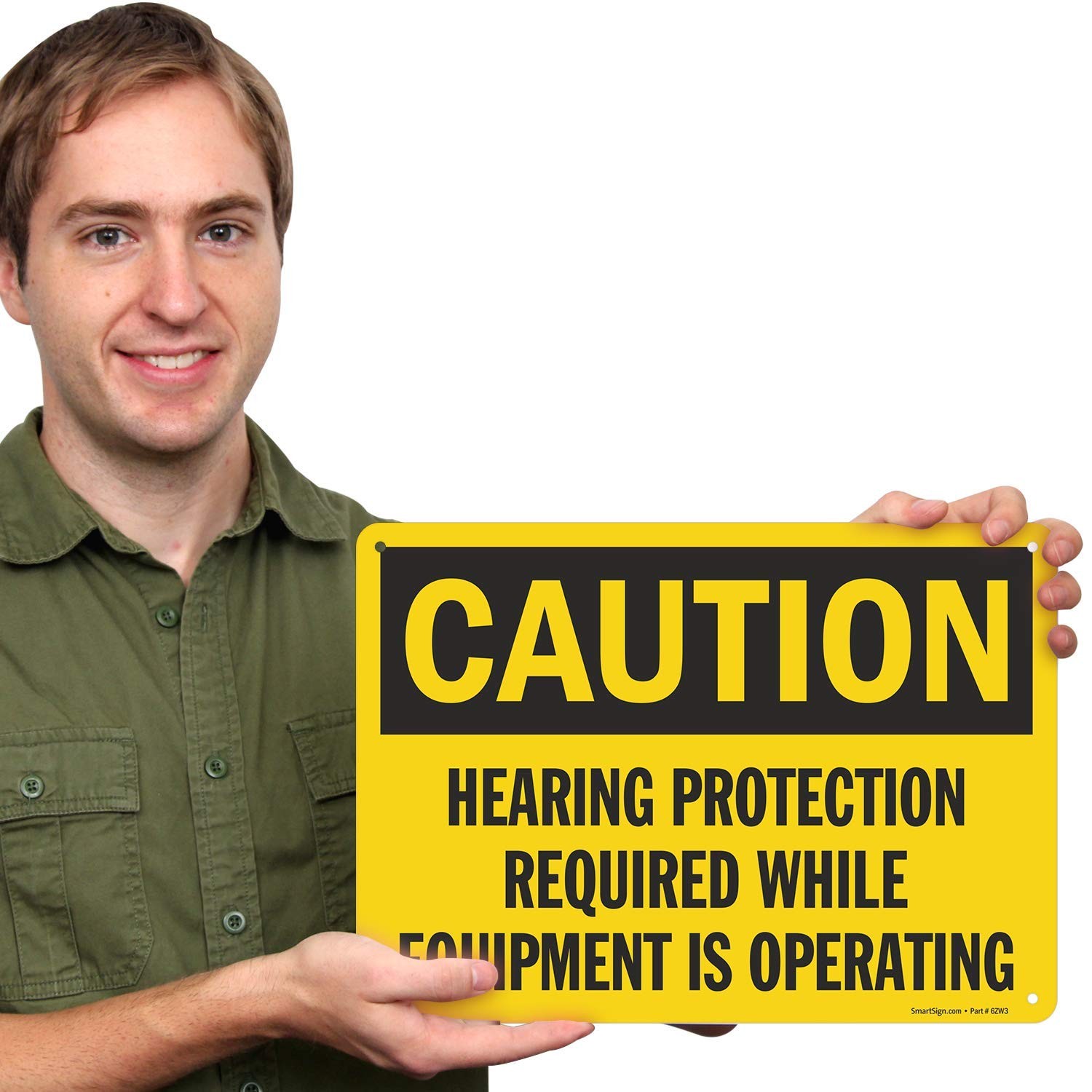 Smartsign – U9-1460-Na10X14 Caution – Hearing Protection Required While