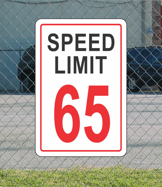 RED Speed Limit 65 Metal Sign for Street Road Highway Parking Lot 12″x18″ mph
