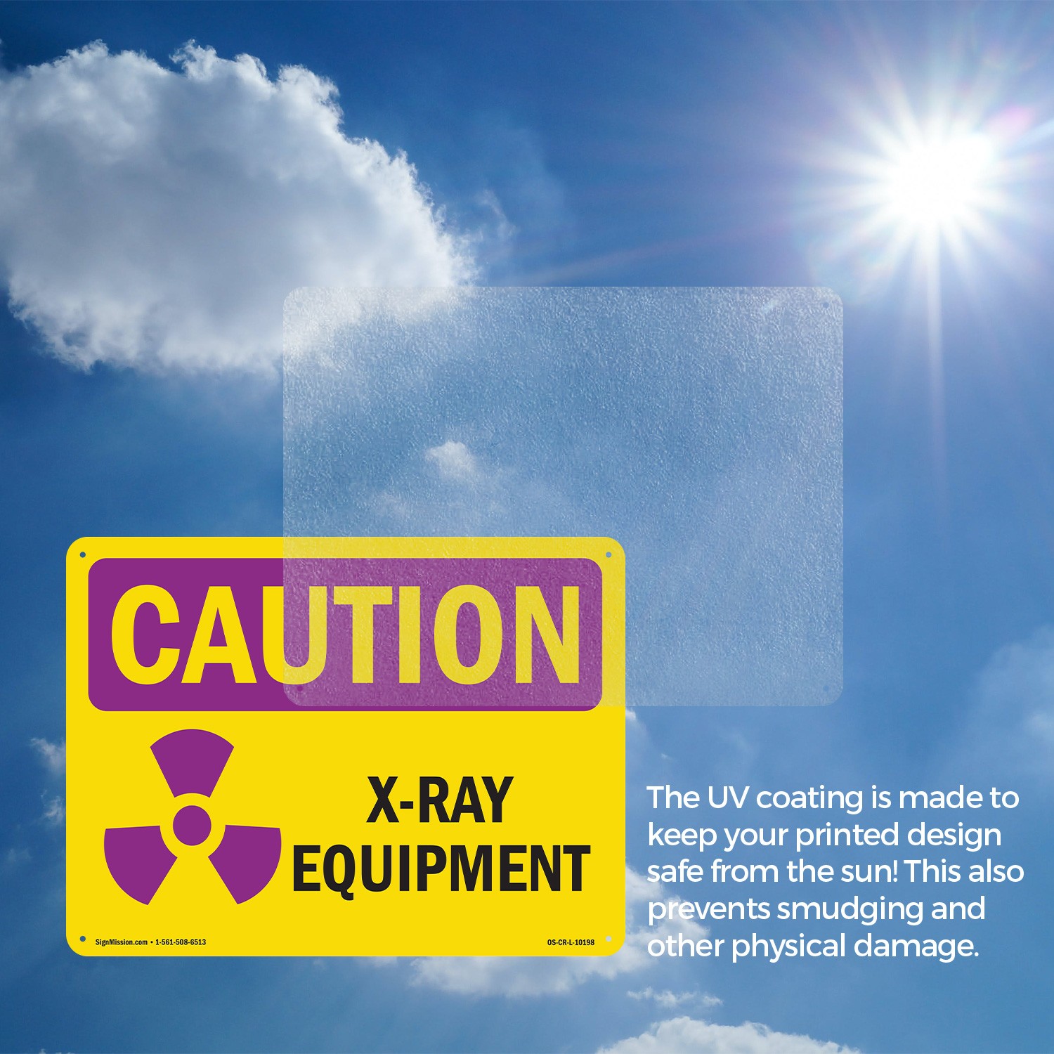 X-Ray Equipment OSHA Caution Radiation Sign Metal, Plastic, Decal 5 or 10 Pack
