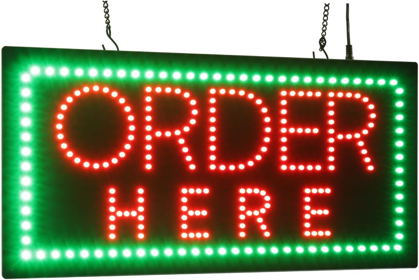 Order Here Sign, 19″x10″, 48x24cm, , LED, Neon, Florescent, Signage, Signboar…