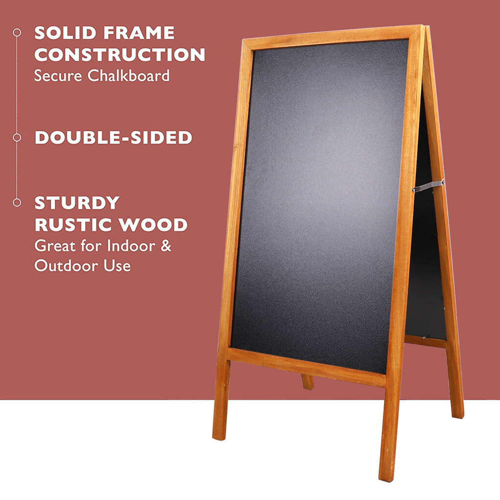 Heavy Duty Outdoor A Frame Sandwich Board Sidewalk Chalkboard Memo Sign Magnetic