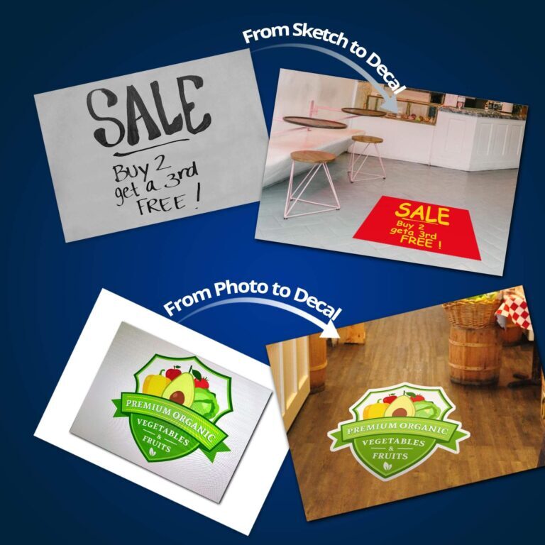 Anley Custom Floor Decal – Personalized Vinyl Decals Sticker for Floor Business
