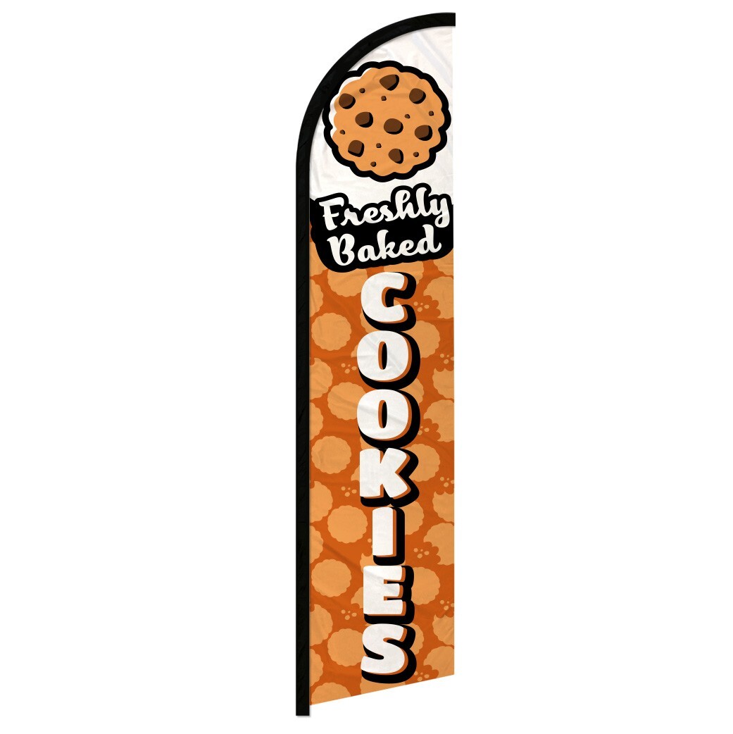 Freshly Baked Cookies Full Curve Windless Swooper Flag Food Concessions