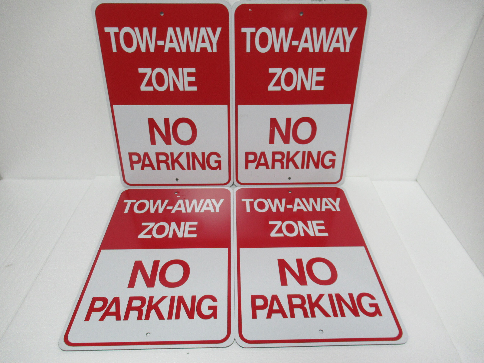 4-pack 12″x18″ inch TOW AWAY ZONE NO PARKING Aluminum Sign Heavy Gauge 3mm Thick