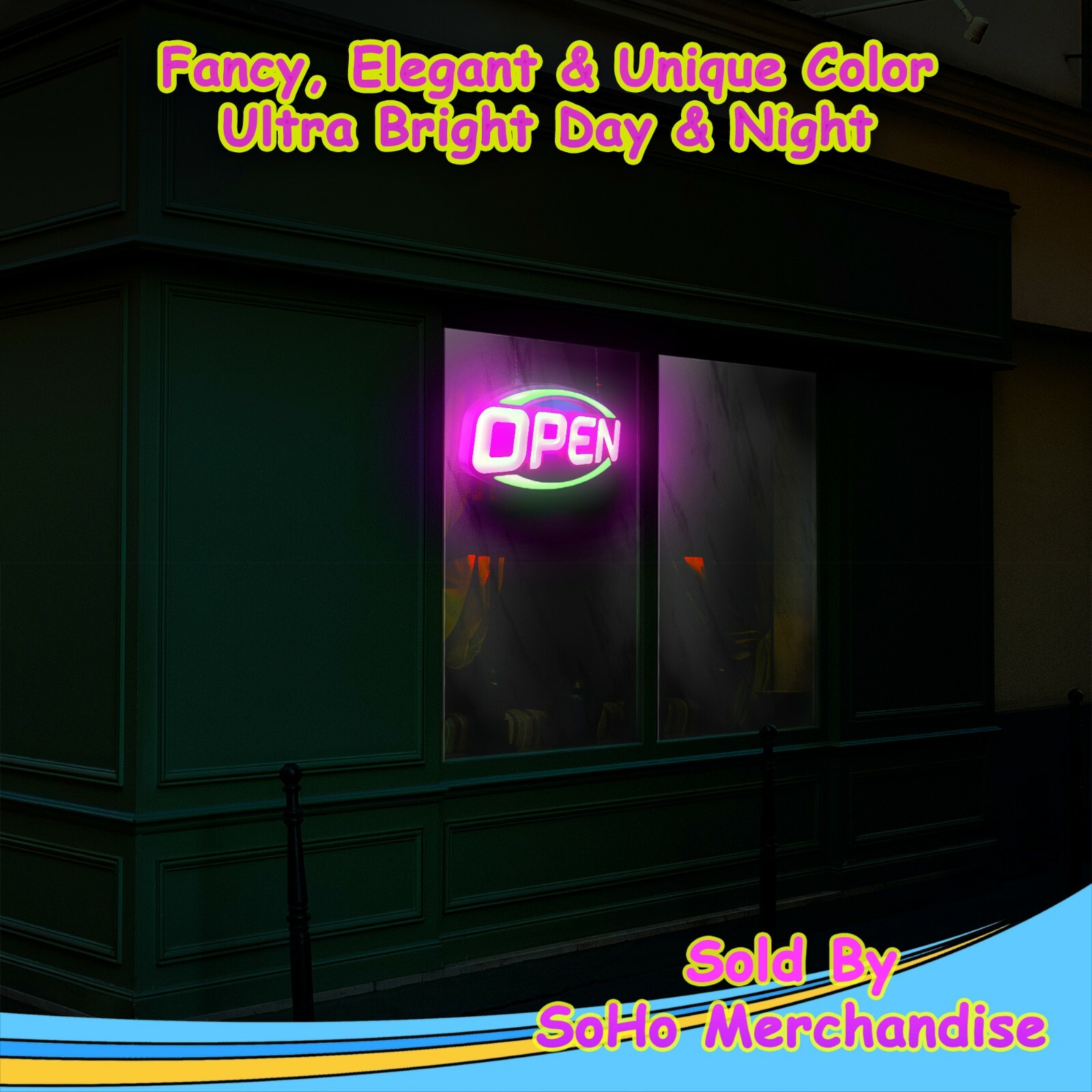 Large LED Neon Open Sign 32″ Light Bright for Restaurant Bar Store Shop Market