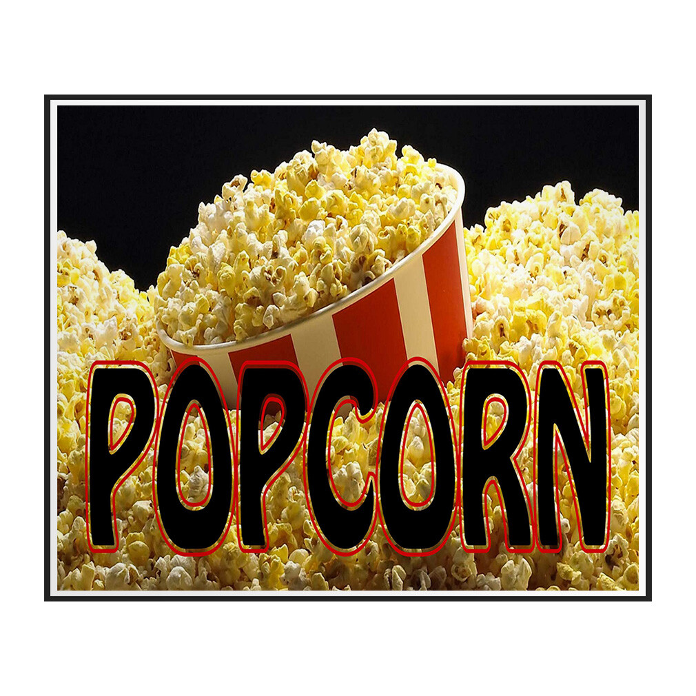 Decal Stickers Popcorn Restaurant Food Bar Vinyl Store Sign Label
