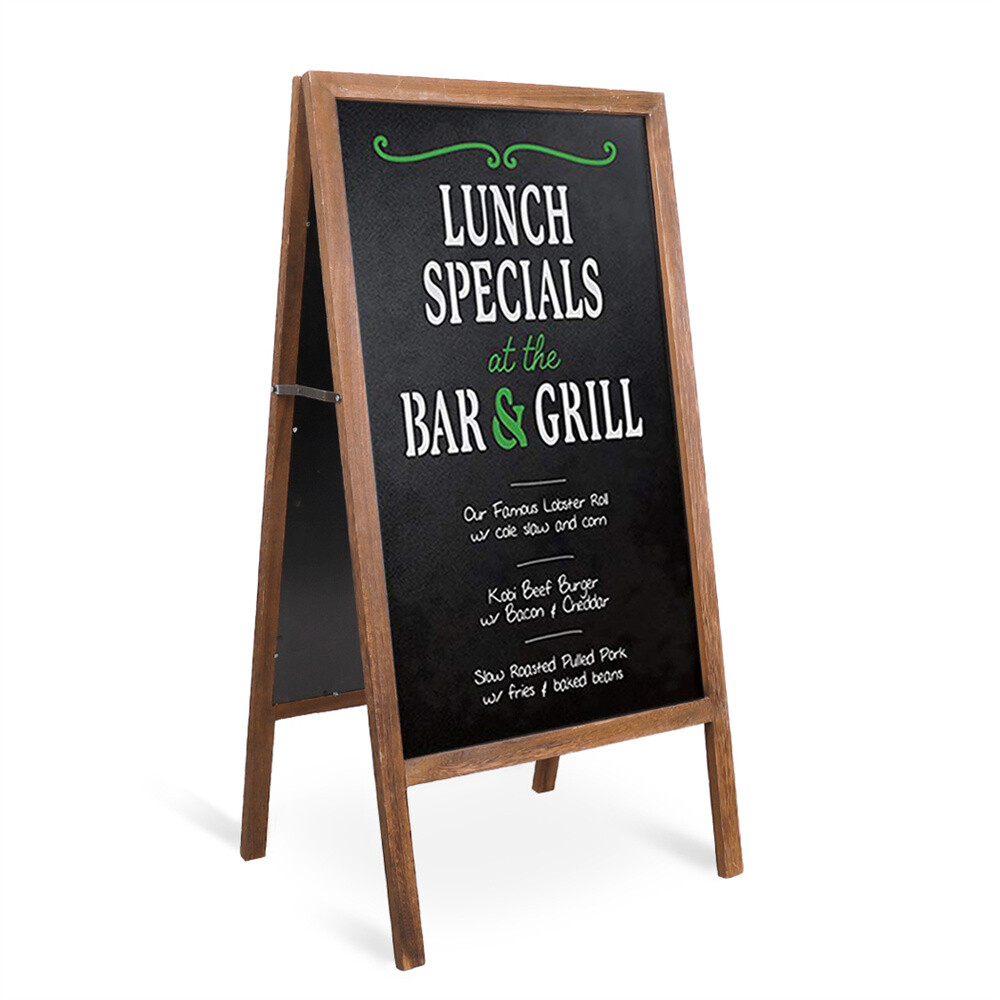 Heavy Duty Outdoor A Frame Sandwich Board Sidewalk Chalkboard Memo Sign Magnetic