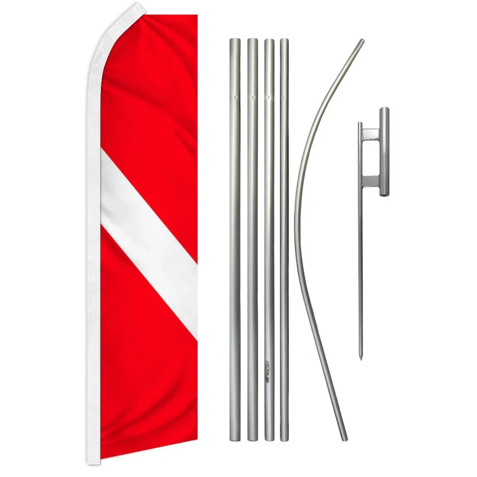 Diver Swooper Advertising Flag & Pole Kit