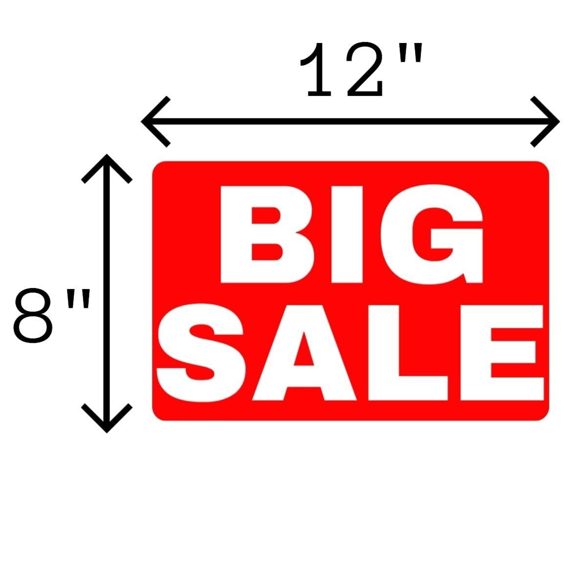 Big Sale Business Retail Counter Informational Sign | Plastic | 12″w x 8″h