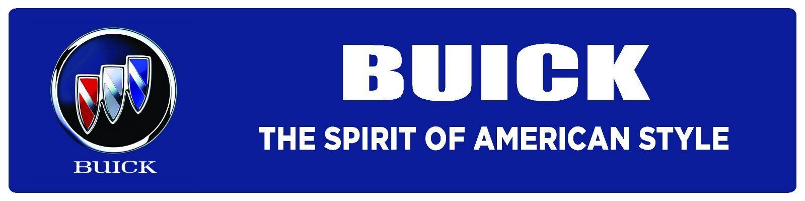 Buick | Branded Premium Decorative Display Sign | 6″h x 24″w