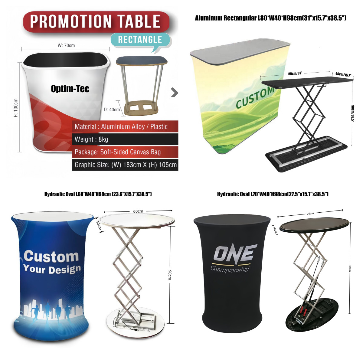 Rectangular Auto-Folding Hydraulic Pop-Up Counter – Self-Deploying Display Frame