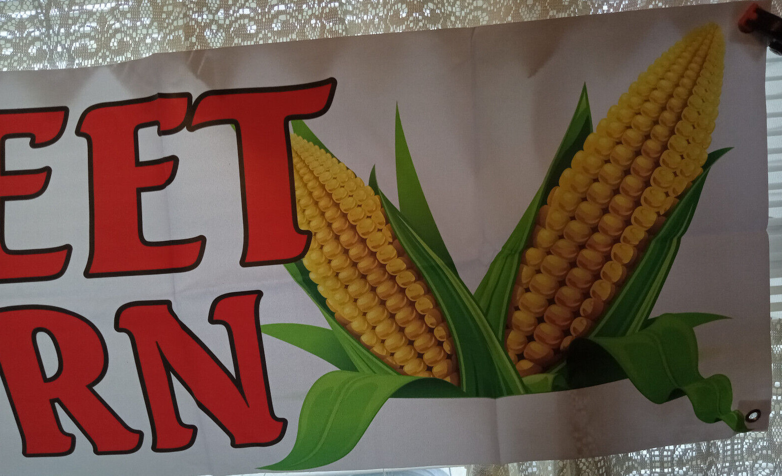Vinyl Banner – Sign Sweet Corn Restaurant Cafe Bar Restaurant & Food 18″X48″