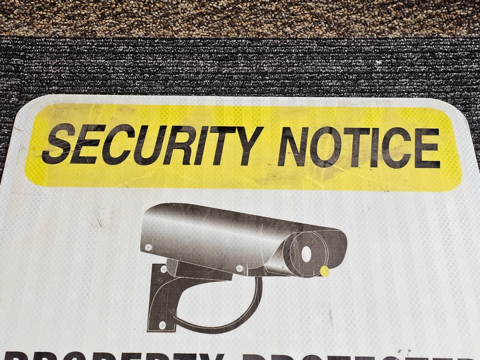 (QTY 2) Peachtree 18″ X 18″ Protected By Video Surveillance Sign, Non-Reflective