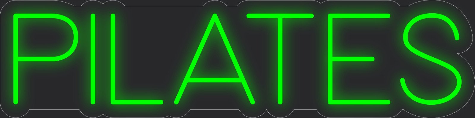 Pilates Neon LED Sign Business Wall Decor Lighted Store Sign 36 x 9 in.