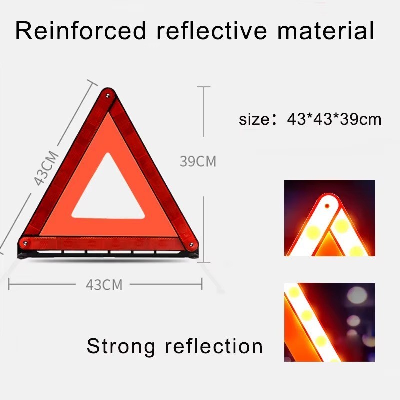 Slow Moving Vehicle Triangle Sign Plastic Farm SMV Safety Sign