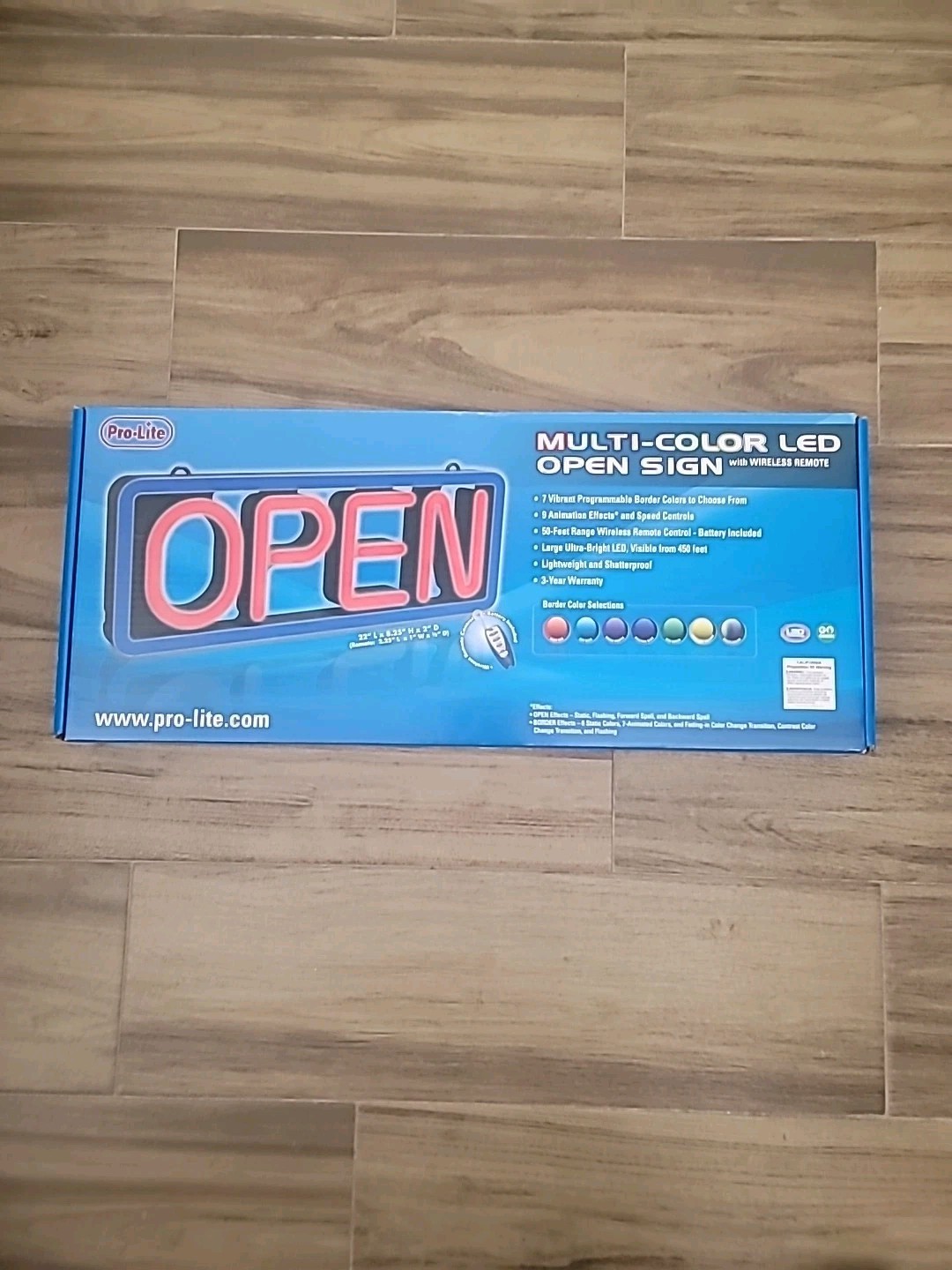 PRO-LITE LED NEON STORE WINDOWS OPEN SIGN, NIB