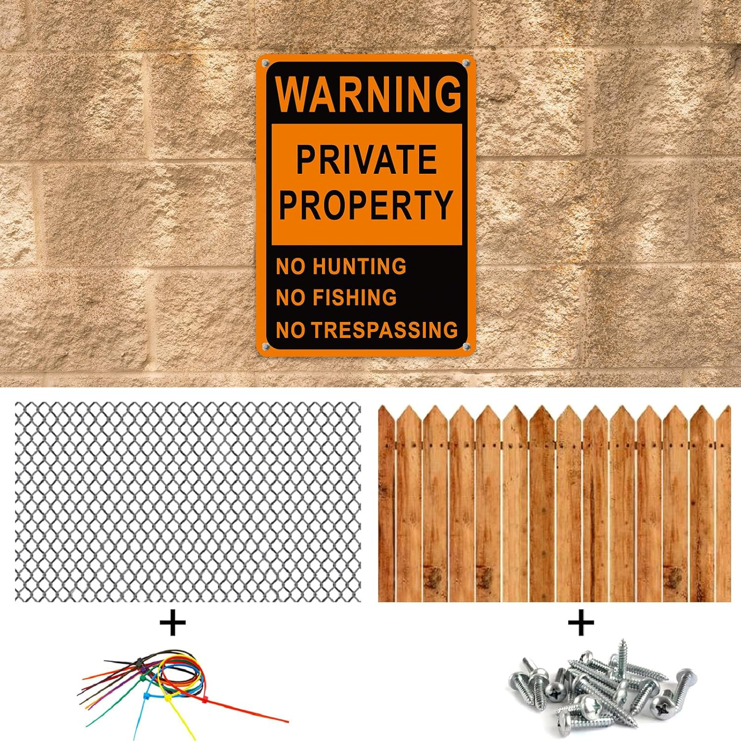 20 Pcs Posted No Trespassing Signs Private Property Weatherproof No