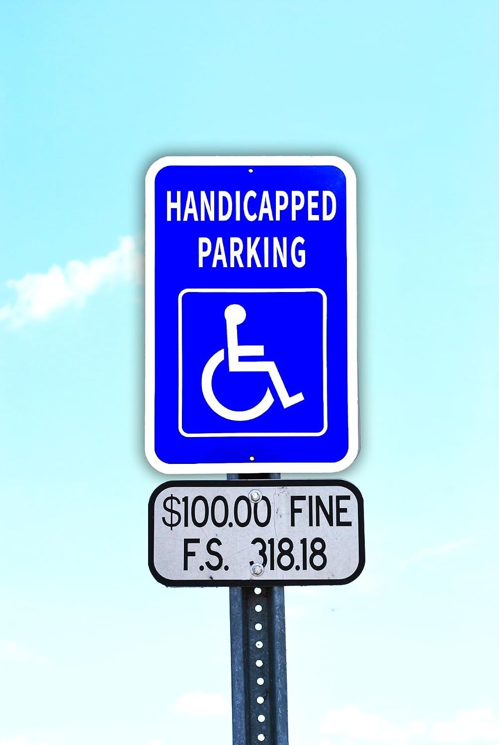 Handicap Parking Sign 12×18 Inch Aluminum ADA Reserved Parking Weatherproof UV