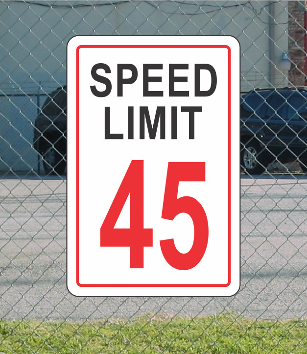 RED Speed Limit 45 Metal Sign for Street Road Highway Parking Lot 12″x18″ mph