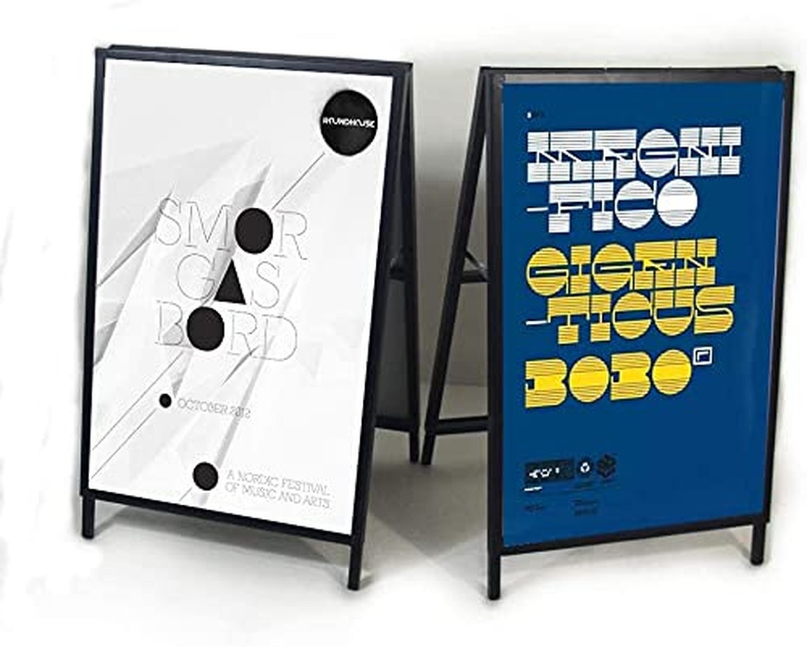 A Frame Sign Heavy Duty Sidewalk Sign for Poster Board 24x 36 inches Double-S…